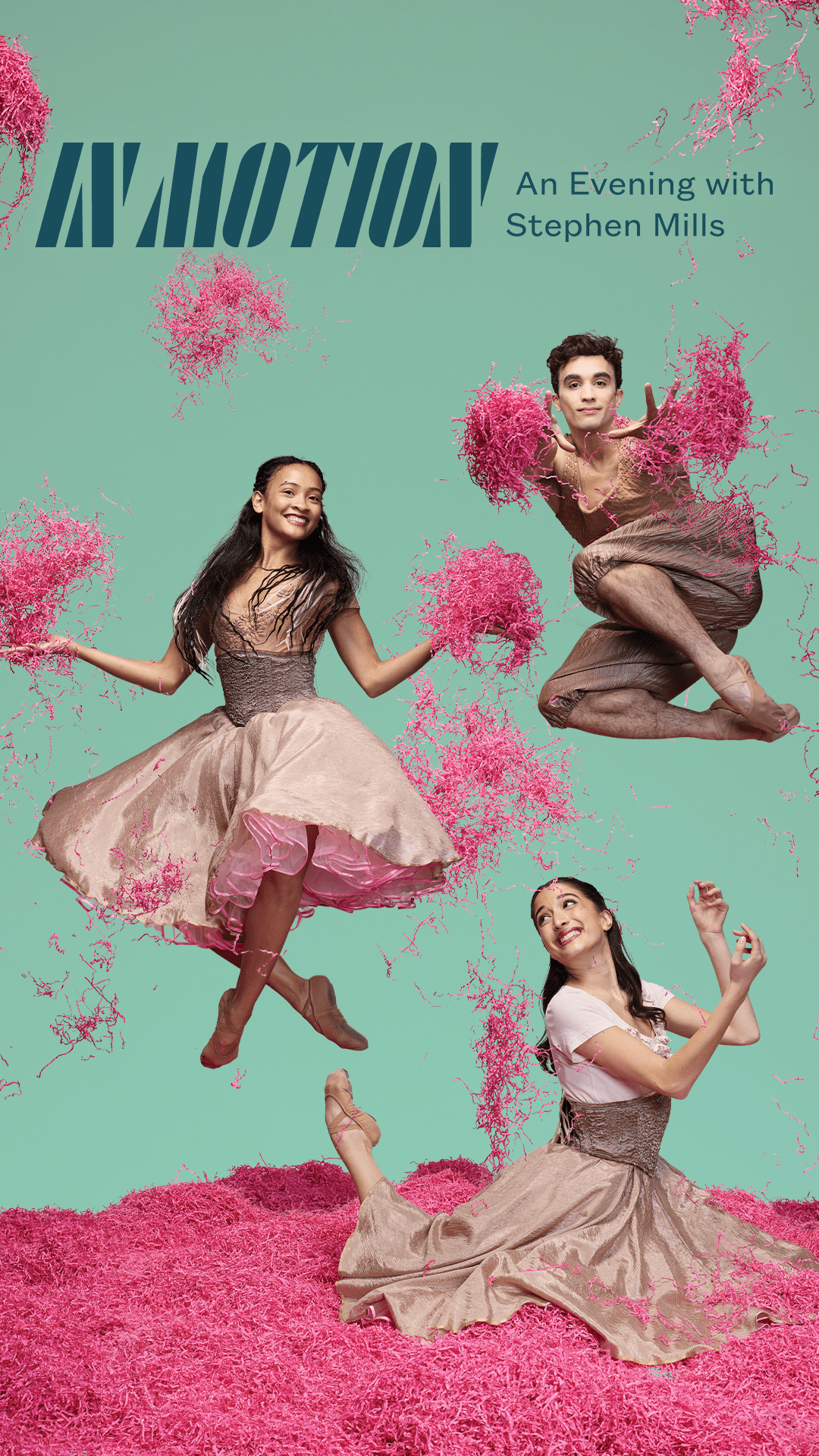 Dancers Throwing Pink Confetti